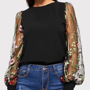 Flower Sheer sleeve